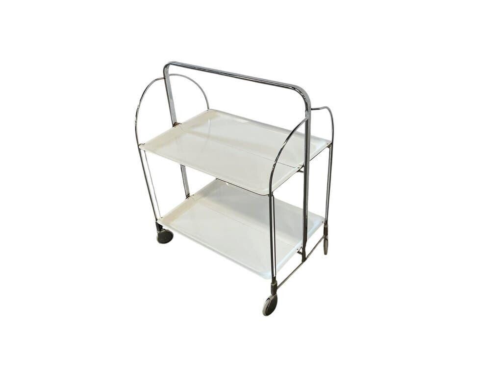 Vintage chrome folding bar/side table