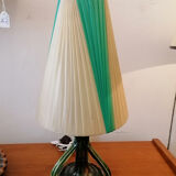 Ceramic foot lamp and vinyl slampshade, 1960