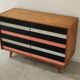 U-453 pink chest of drawers with 8 drawers by Jiri Jiroutek for Interier Praha 1960