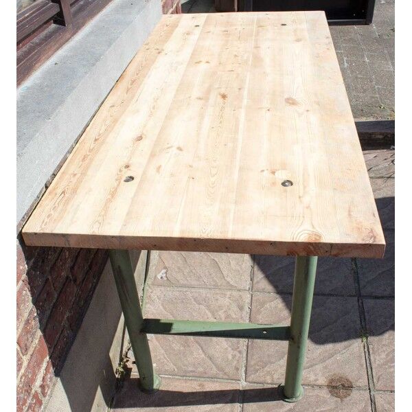 Industrial table foot in metal office