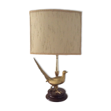 Vintage lamp 70s bronze pheasant