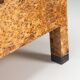 Werner Neumann sculptural birchwood sofa in birch bark and leather, The Netherlands