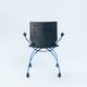 Postmodern metal leather chair by Boonzaaijer Mazairac, 1980s, Netherlands