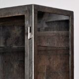 Polished iron medical cabinet, 1920s