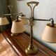 Pair of brass table lamps