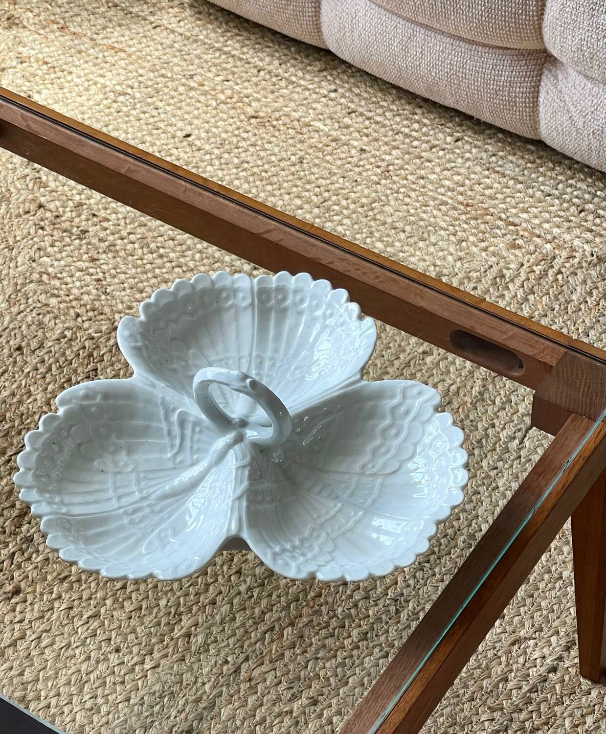White earthenware plate