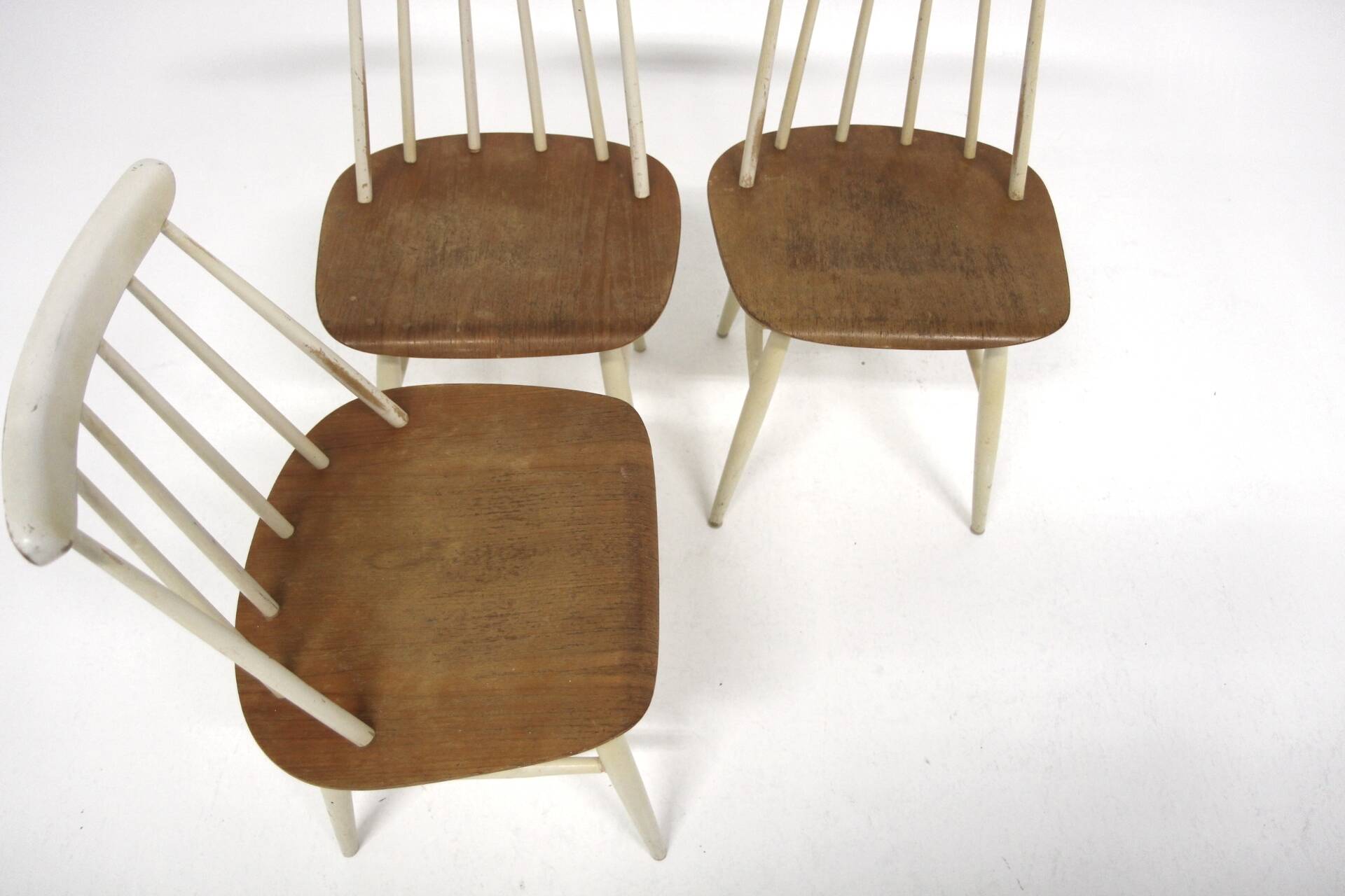 Set of 3 Scandinavian "Fanett" chairs by Ilmari Tapiovaara, Sweden, 1960