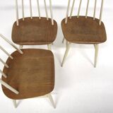 Set of 3 Scandinavian "Fanett" chairs by Ilmari Tapiovaara, Sweden, 1960