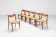 Arne Wahl Iversen set of six teak dining chairs Glyngore Denmark 1960