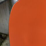 Set of 6 vintage orange formica chairs, 70s