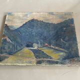 Luxembourg landscape painting signed J. Goedart 1934