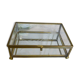 Vintage jewelry box in engraved glass and mirror bottom
