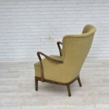 1960s, Danish armchair by Slagelse Møbelværk, model 157, velour.