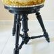 Piano stool of period and style Napoleon III, XIXth, tripod, blackened wood, adjustable