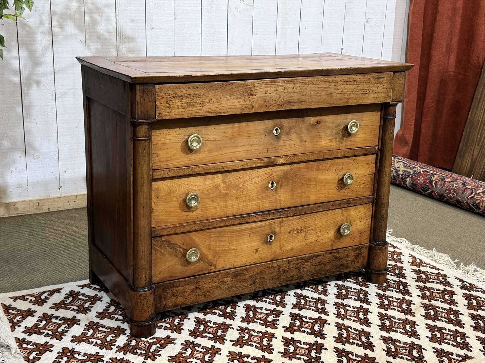 Commode Empire 19ème en merisier