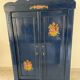 Old Parisian wardrobe painted in midnight blue