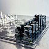 Felice Antonio Botta acrylic chessboard, Italy, 70s