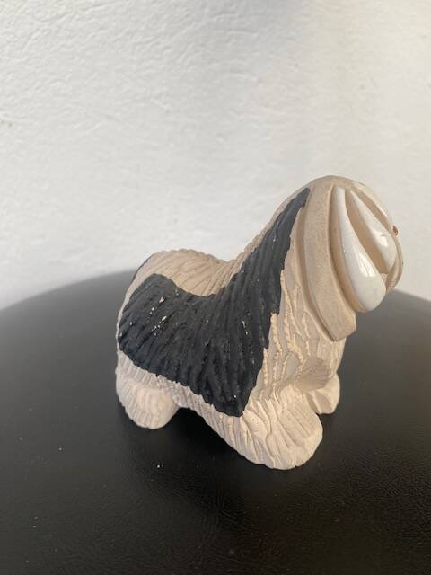 Chien bobtail en céramique Rinconada, Uruguay