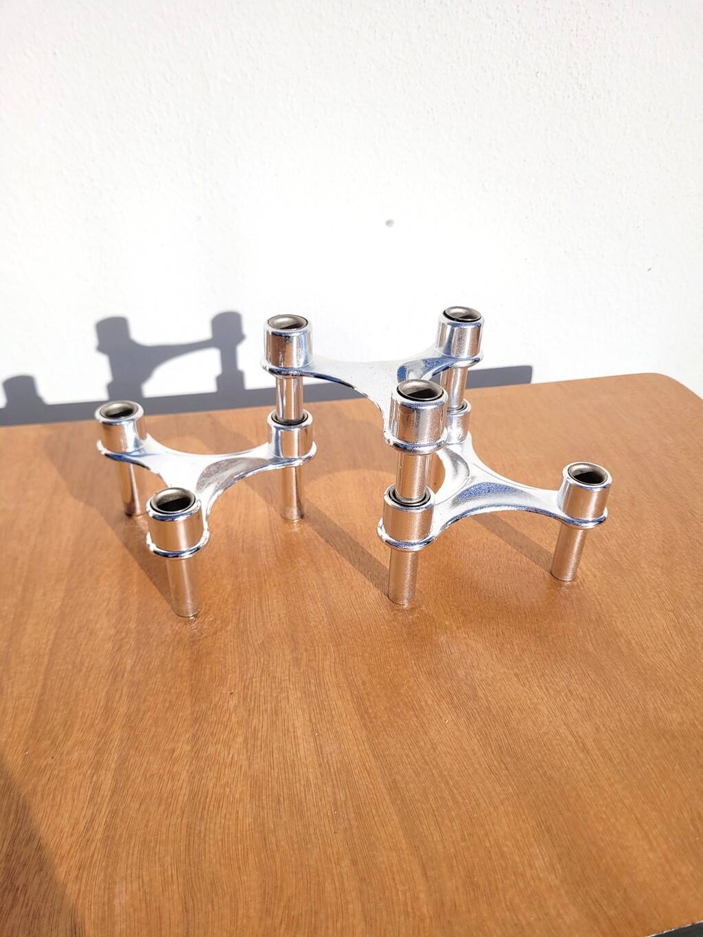 3 bougeoirs en plastiques SECA style Stoff Nagel