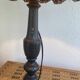Duo wooden lamps, new 2 M fabric cables, lampshades