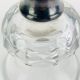Salière en cristal et métal argenté