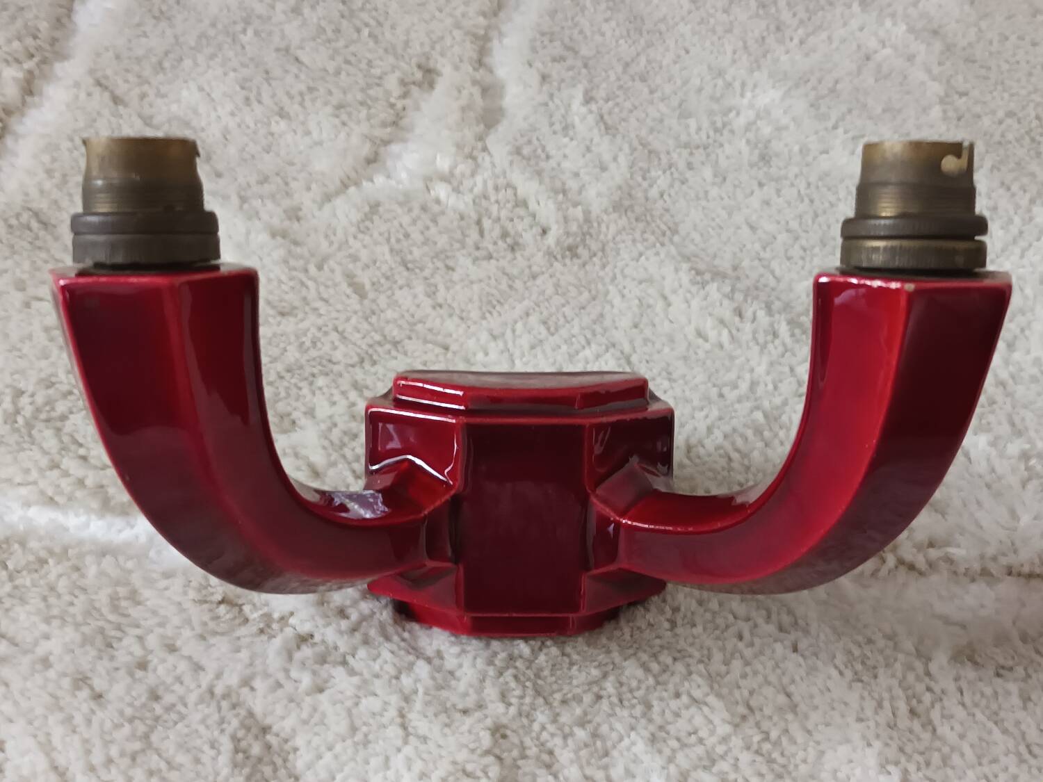 Pair of Art Deco ceramic wall lights