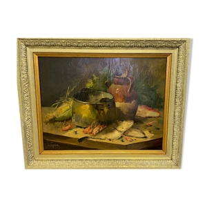 Tableau Nature Morte au poisson