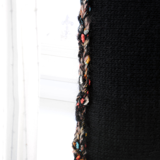 Cushion black wool