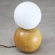 Vintage Italian Wooden and Opaline Table Lamp