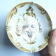Vintage hollow plate Keraluc Quimper France G6 floral decoration bo