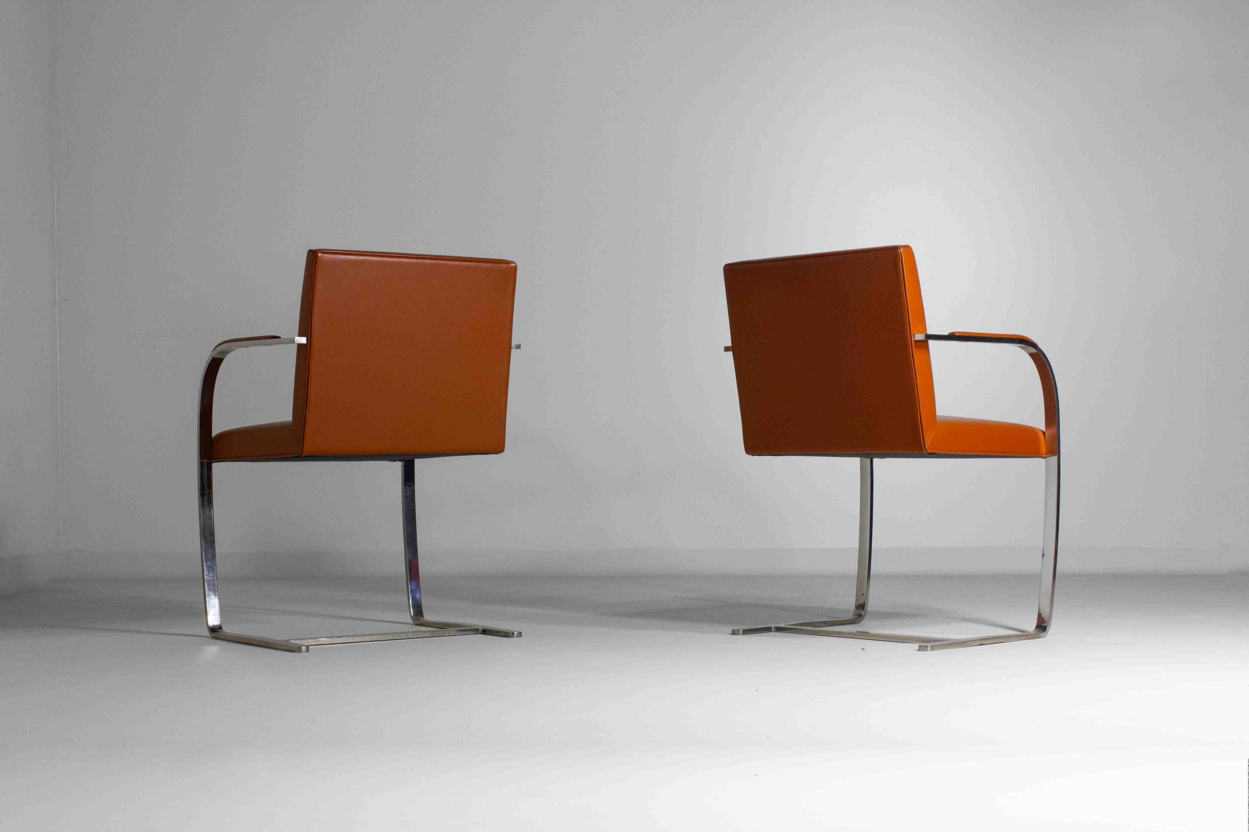 Set of 3 BRNO chairs by Mies van der Rohe for Knoll International, 1970s