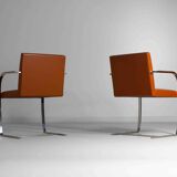 Set of 3 BRNO chairs by Mies van der Rohe for Knoll International, 1970s