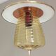 Amber glass / vintage lantern suspension 50s-60s