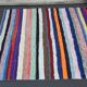 1970s Vintage Turkish Oushak Handmade Wool Cotton Blue Runner Rug 142x347