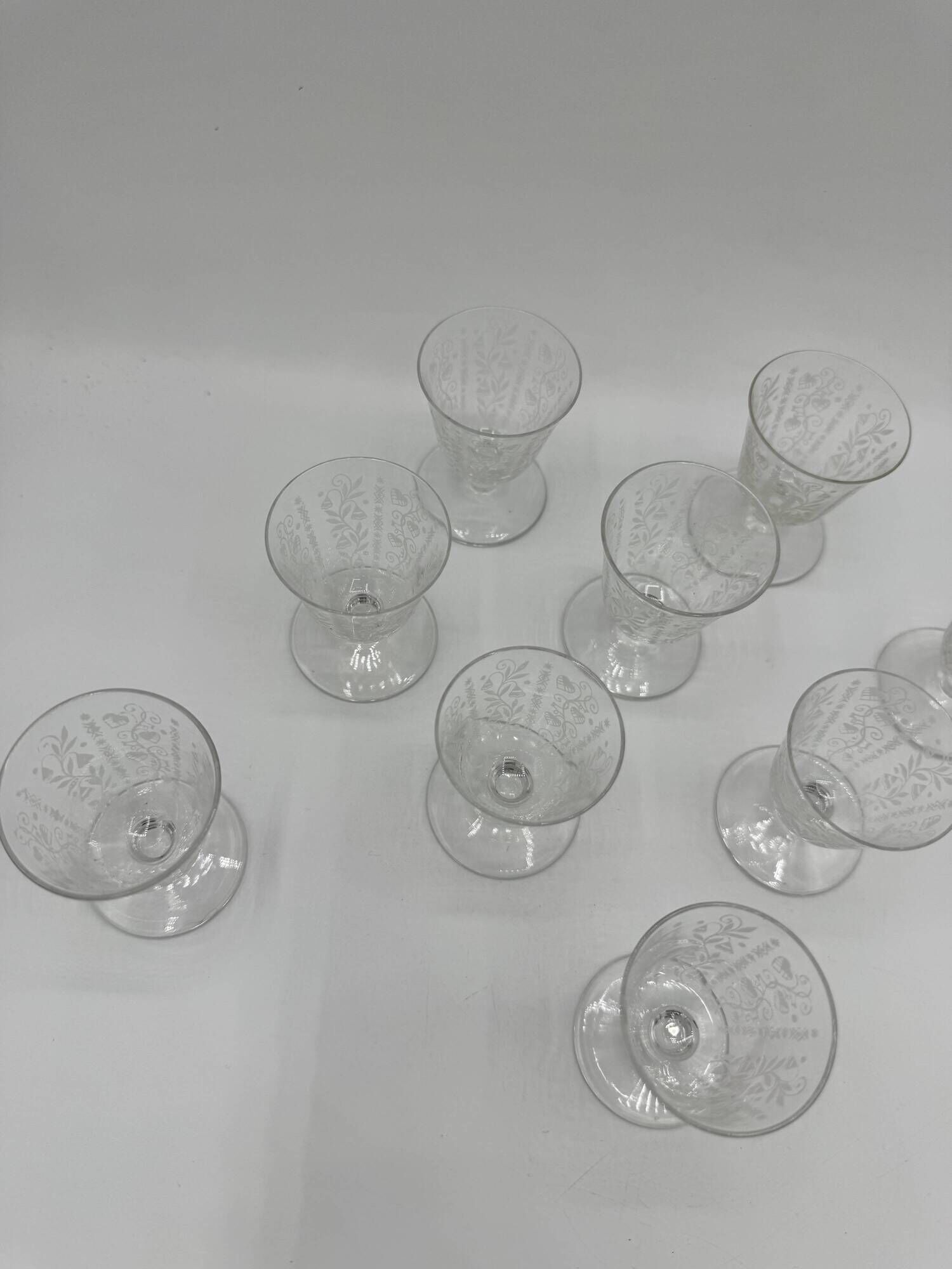Set of 10 Crystal Liqueur Glasses from Baccarat – Argentina Model, 1940