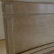 Late 19th century bed – painted maple burl – with base + 135x190 mattress