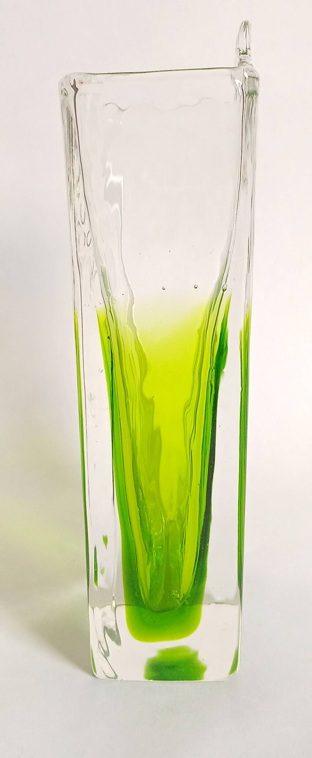 Textured glass wall vase Kumela in the style of Kaj Blomqvist, Finland circa 1960.