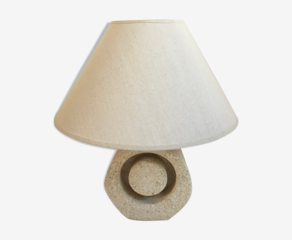 Lampe en pierre sculptée vintage