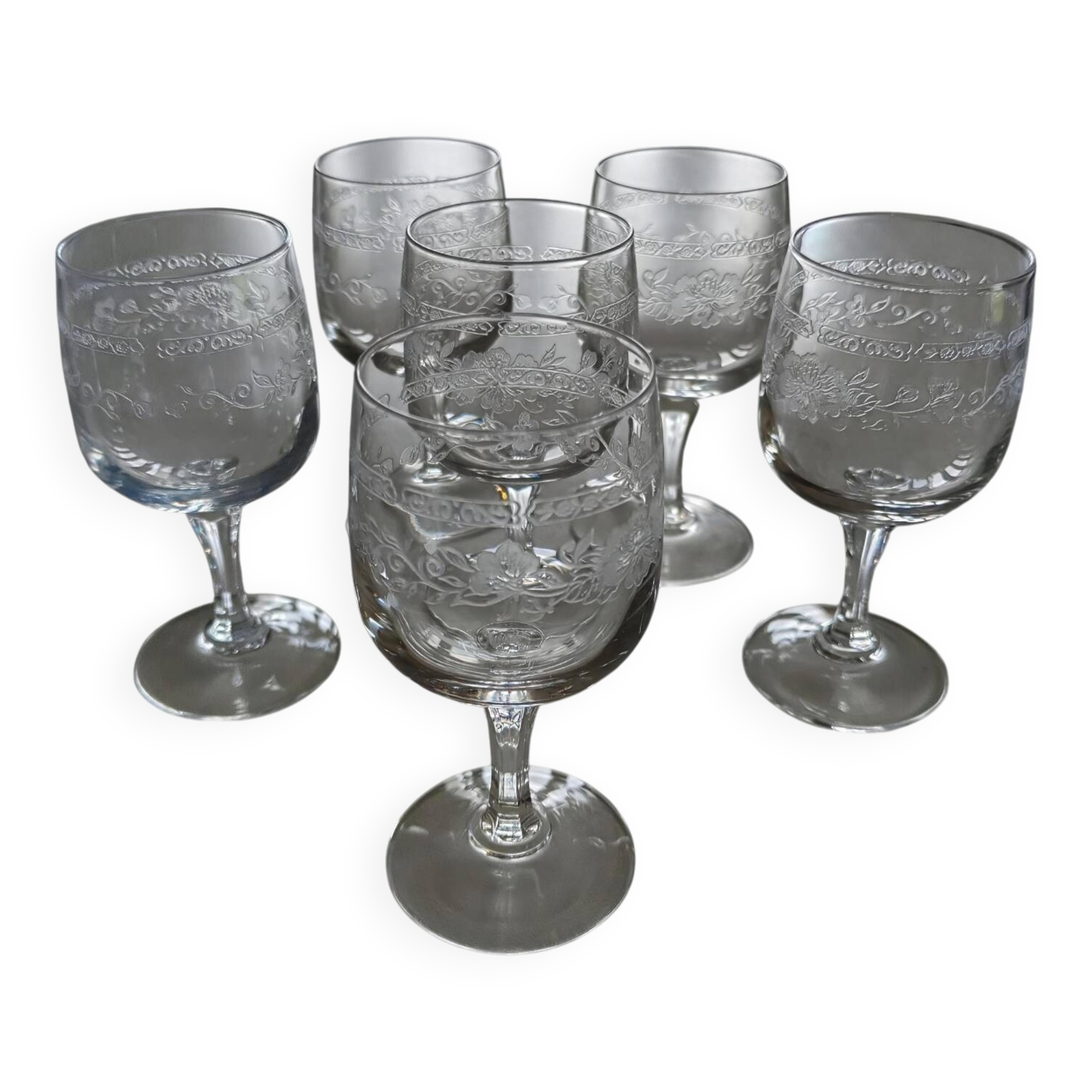 Verres à vin blanc cristal d'Arques