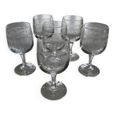Verres à vin blanc cristal d'Arques