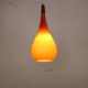 Orange teardrop glass pendant lamp made by Holmegaard - Denmark 1960