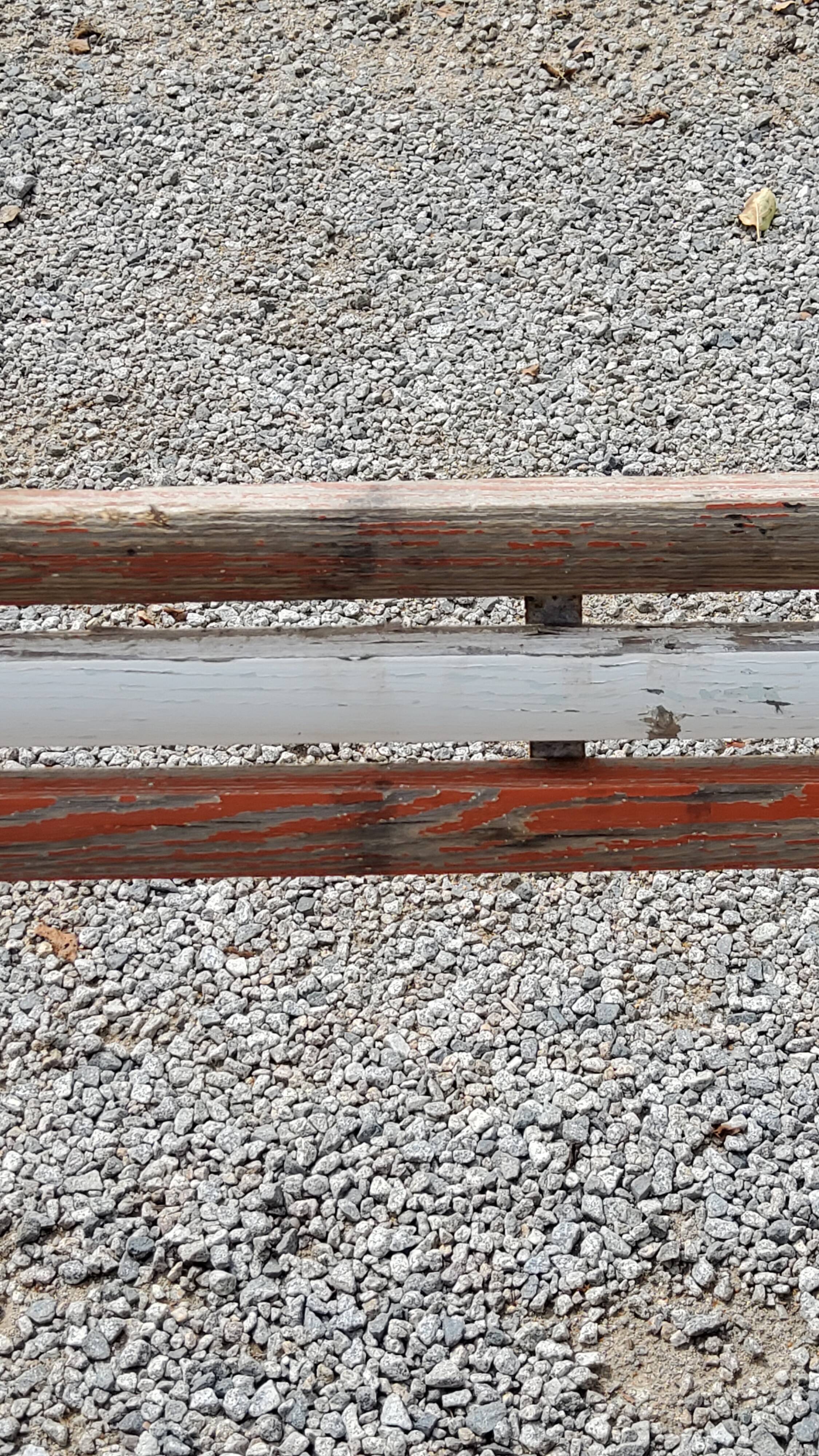 Garden bench with folding wooden slats base tubes from the 50s