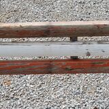 Garden bench with folding wooden slats base tubes from the 50s