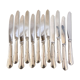Series of 12 old knives, silver metal