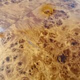 Italian design elm burl coffee table from the 70s Roche Bobois