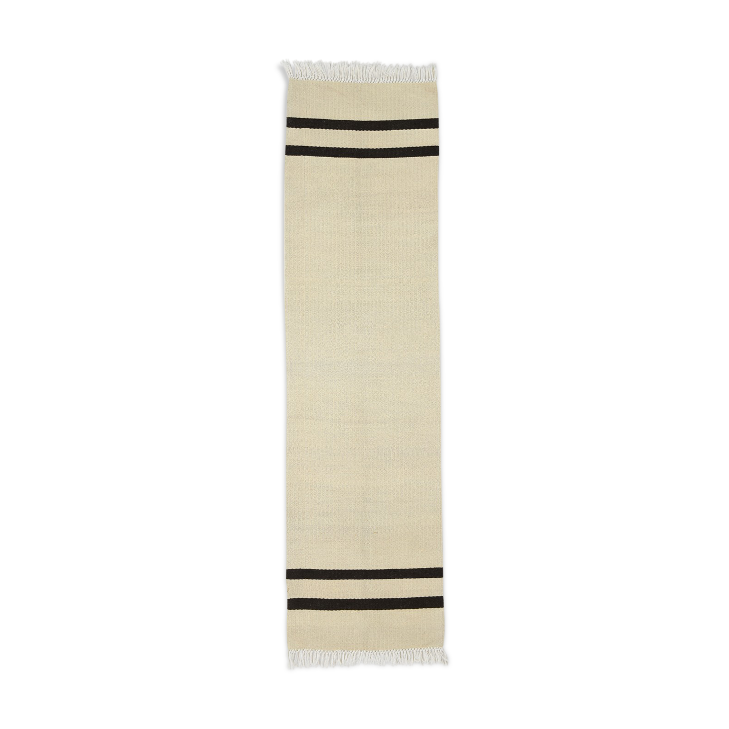 Handmade hemp runner rug 283x77 cm