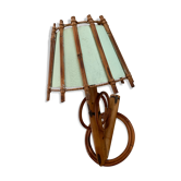 Vintage rattan wall lamp