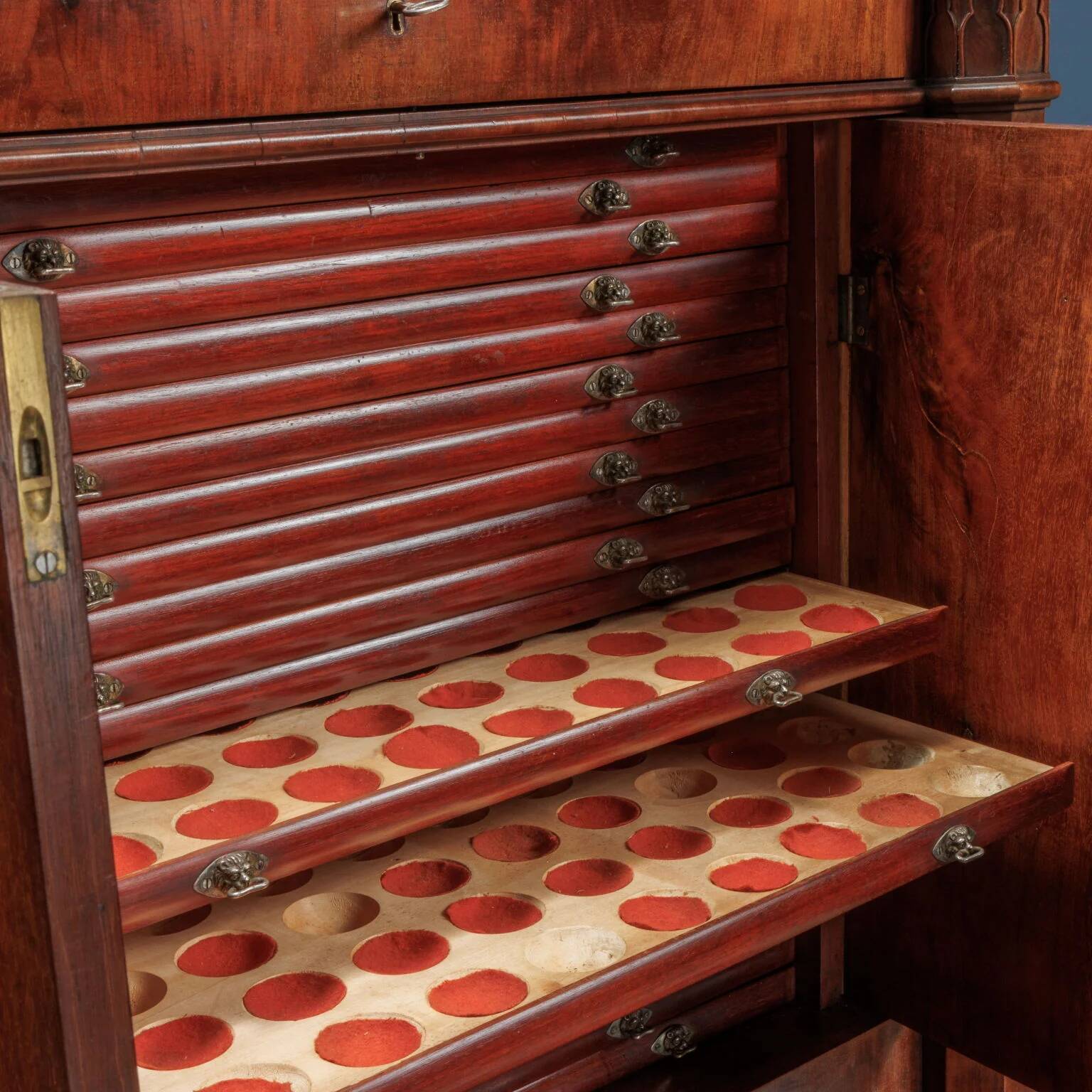 Ancient Piedmontese cabinet in wood, Italy, 19th century