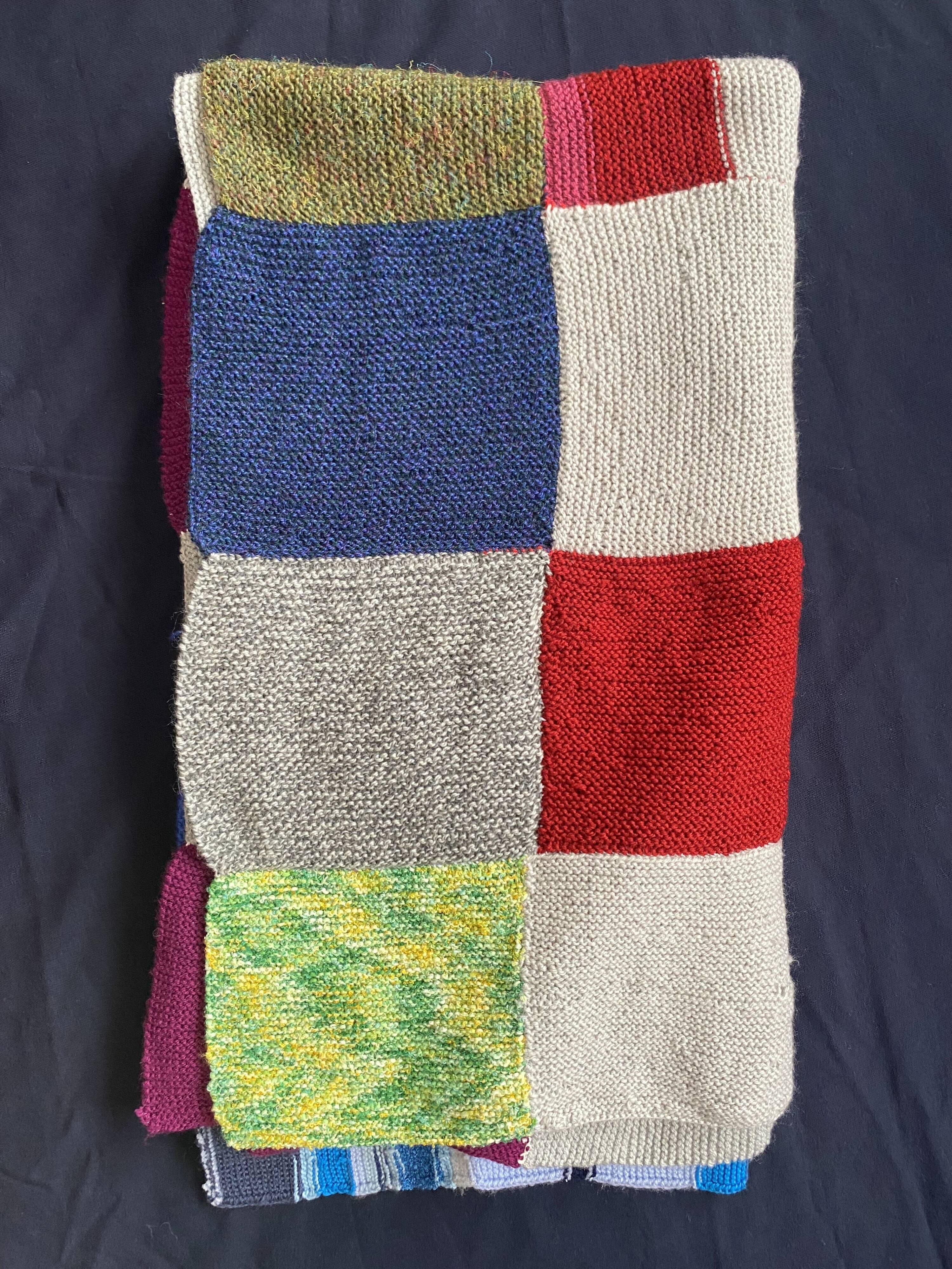 Wool patchwork plaid