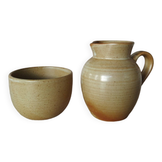 Grès Village CNP creamer & sugar bowl set